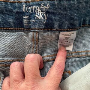 Terra & Sky Women's Blue Jean Shorts